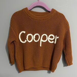 3/6M “Cooper” Brown Sweater